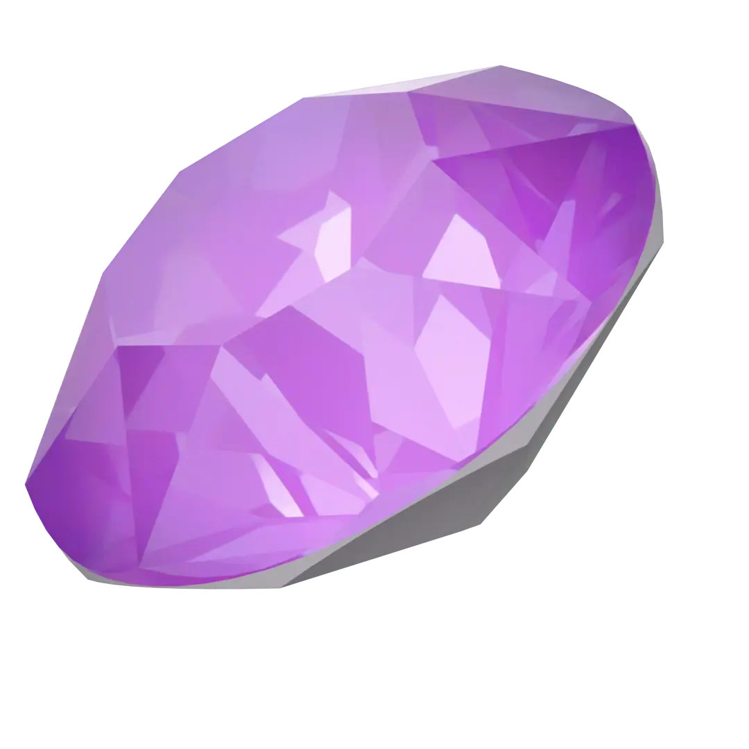 Swarovski Chatons Round Stones (1028 & 1088) Crystal Electric Violet Ignite UNFOILED - Bluestreak Crystals