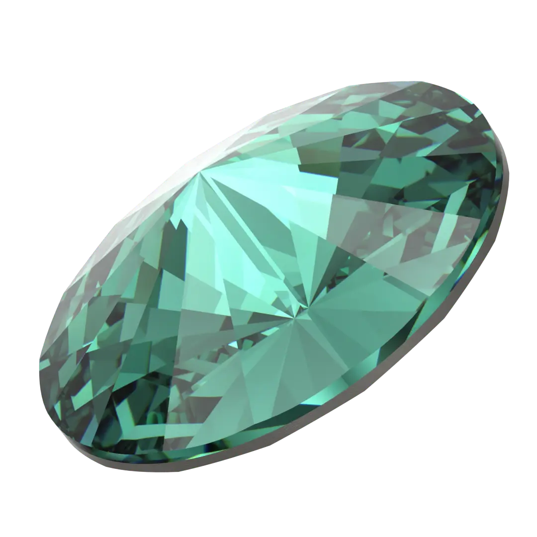 Serinity Chatons Round Stones Rivoli (1122) Caribbean Green - Bluestreak Crystals