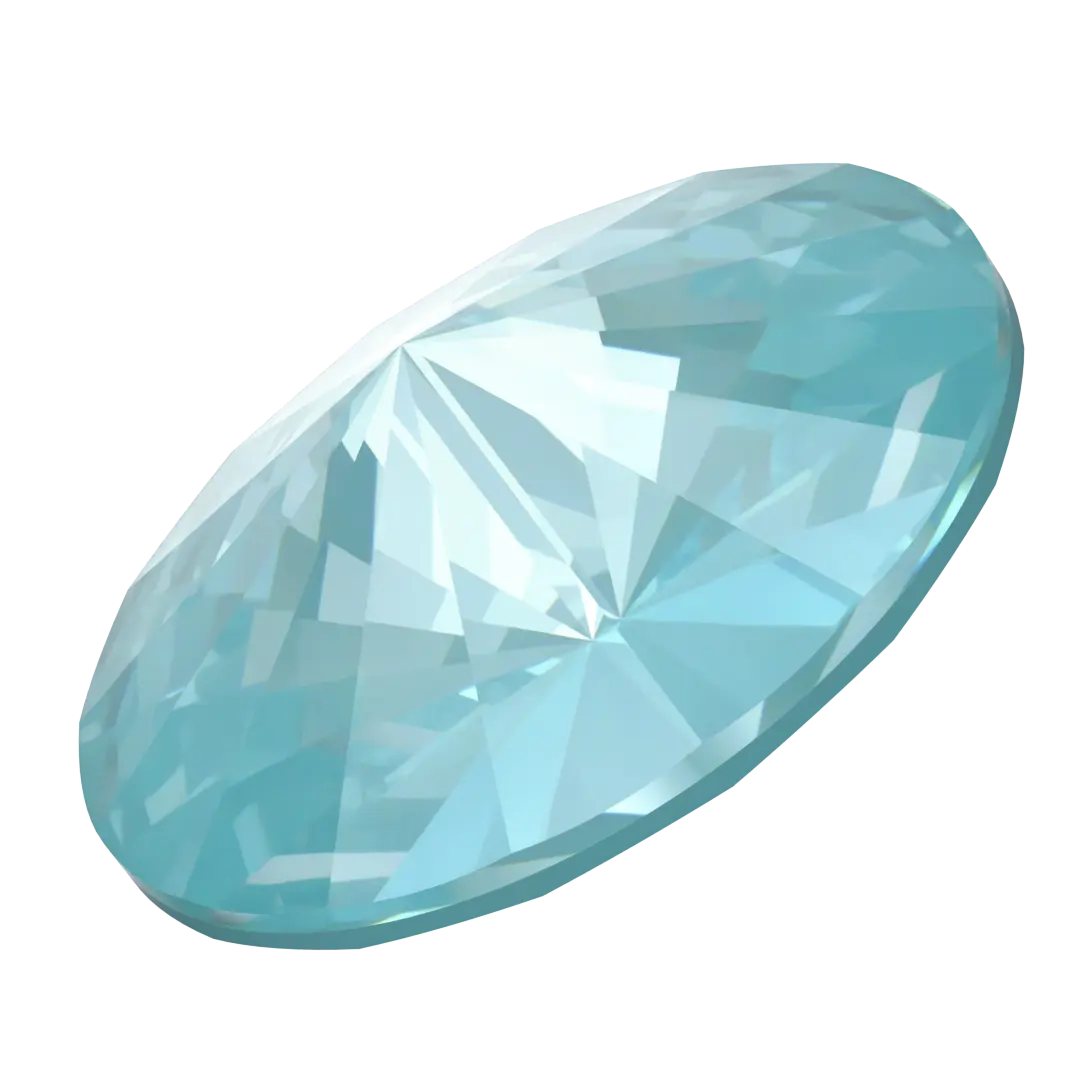 Serinity Chatons Round Stones Rivoli (1122) Crystal Paradise Blue Lux - Bluestreak Crystals