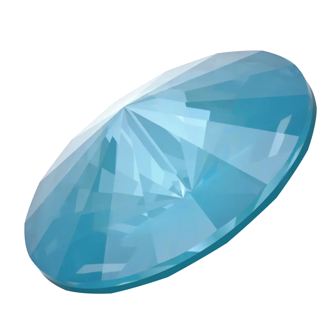 Serinity Chatons Round Stones Rivoli (1122) Crystal Teal Ignite UNFOILED - Bluestreak Crystals