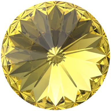 Swarovski Chatons Round Stones Rivoli (1122) Light Topaz - Bluestreak Crystals