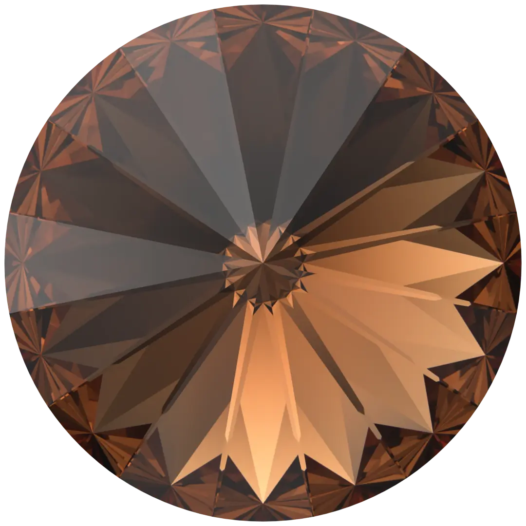 Serinity Chatons Round Stones Rivoli (1122) Smoked Topaz - Bluestreak Crystals