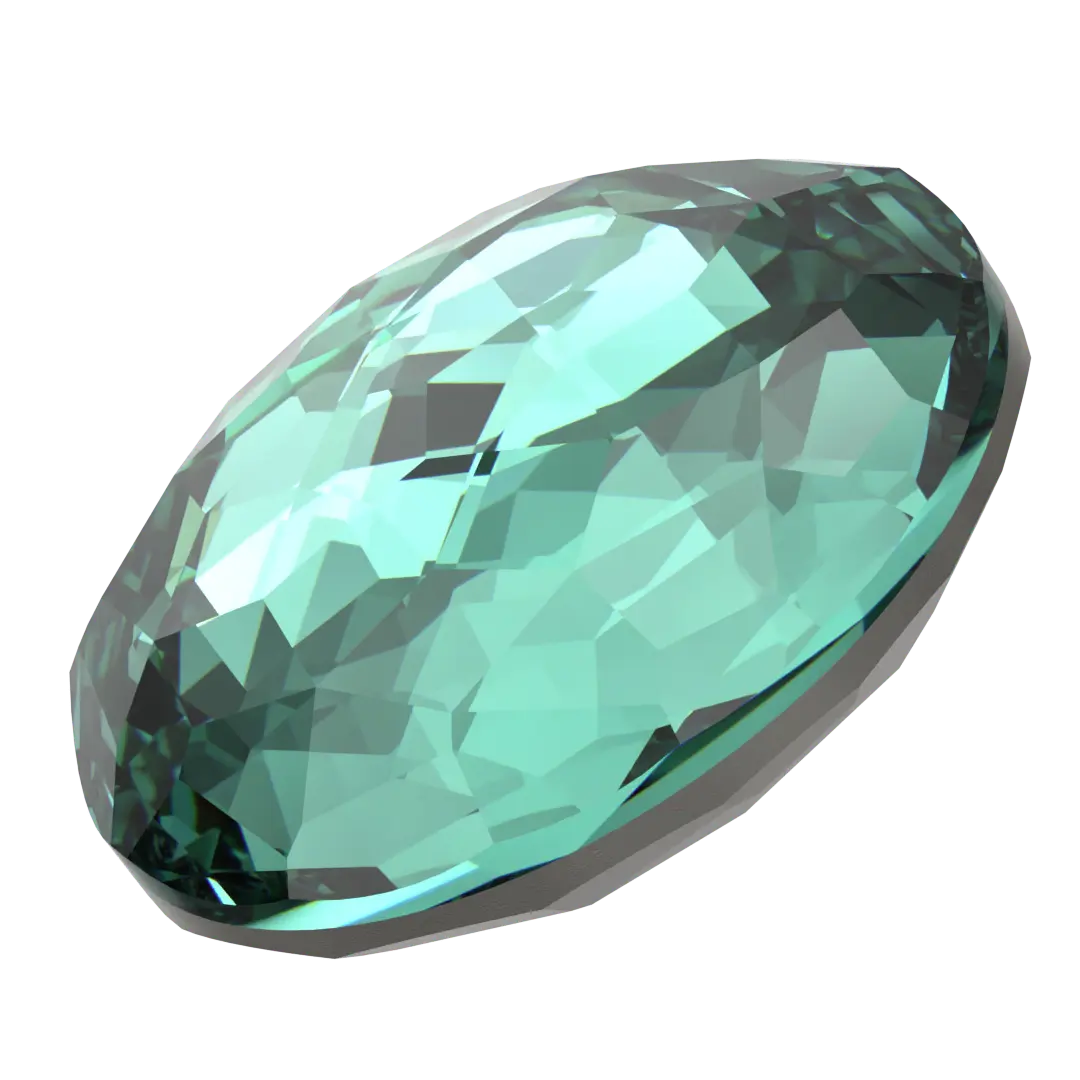 Serinity Chatons Round Stones Thin (1383) Caribbean Green - Bluestreak Crystals