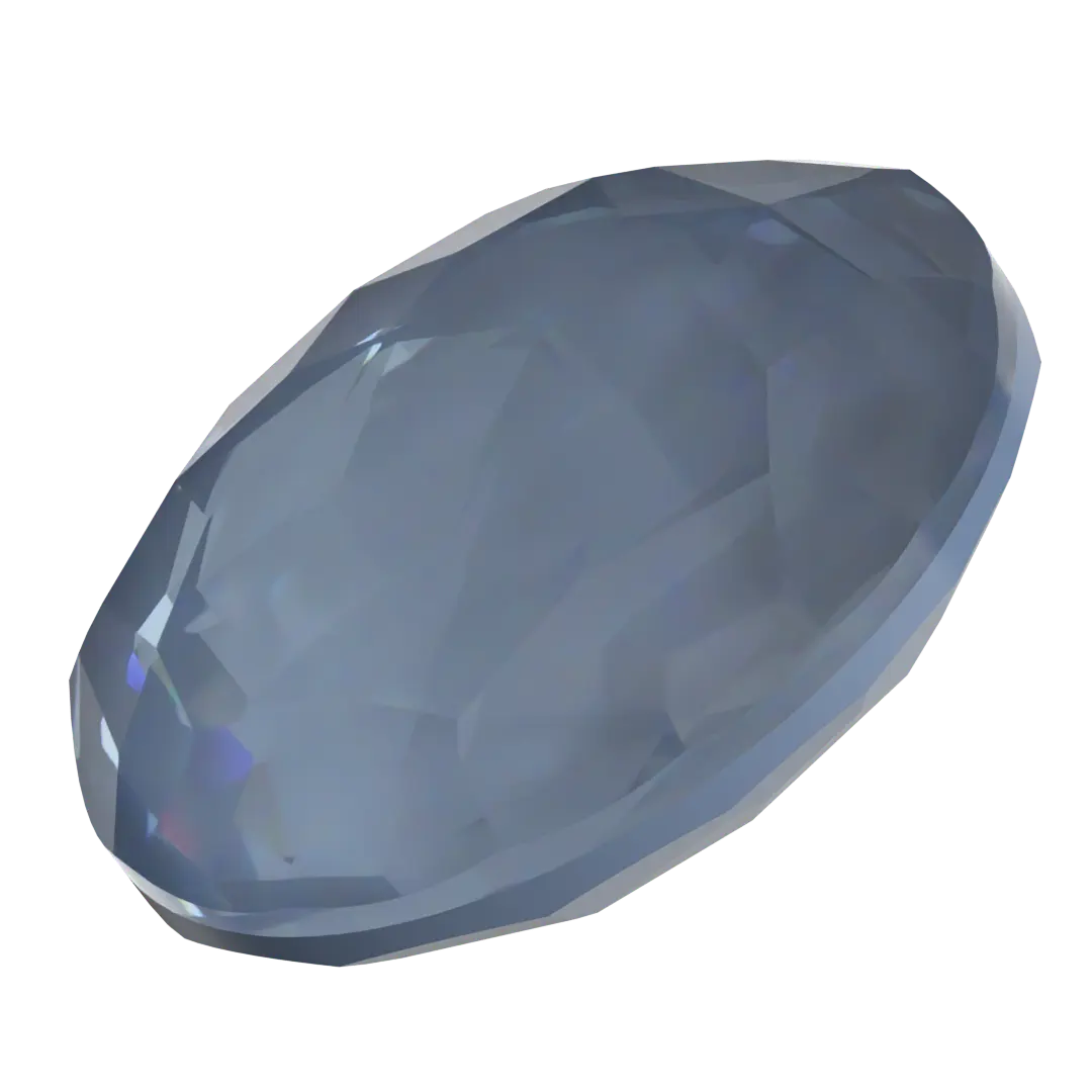 Serinity Chatons Round Stones Thin (1383) Crystal Denim Ignite UNFOILED - Bluestreak Crystals