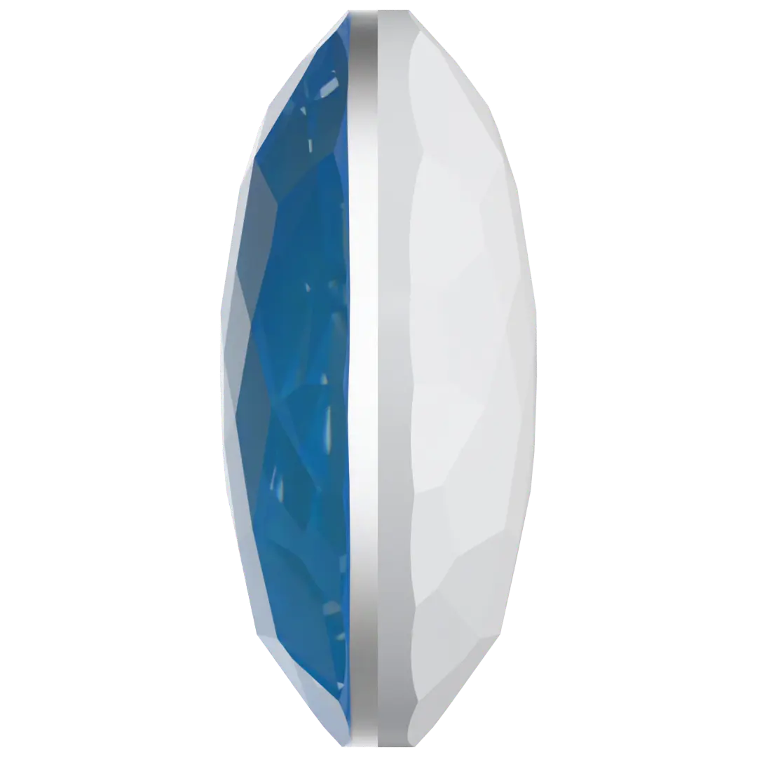 Serinity Chatons Round Stones Thin (1383) Crystal Electric Blue Ignite UNFOILED - Bluestreak Crystals