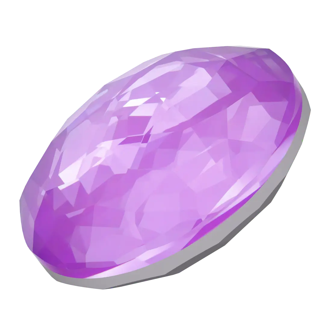 Serinity Chatons Round Stones Thin (1383) Crystal Electric Violet Ignite UNFOILED - Bluestreak Crystals
