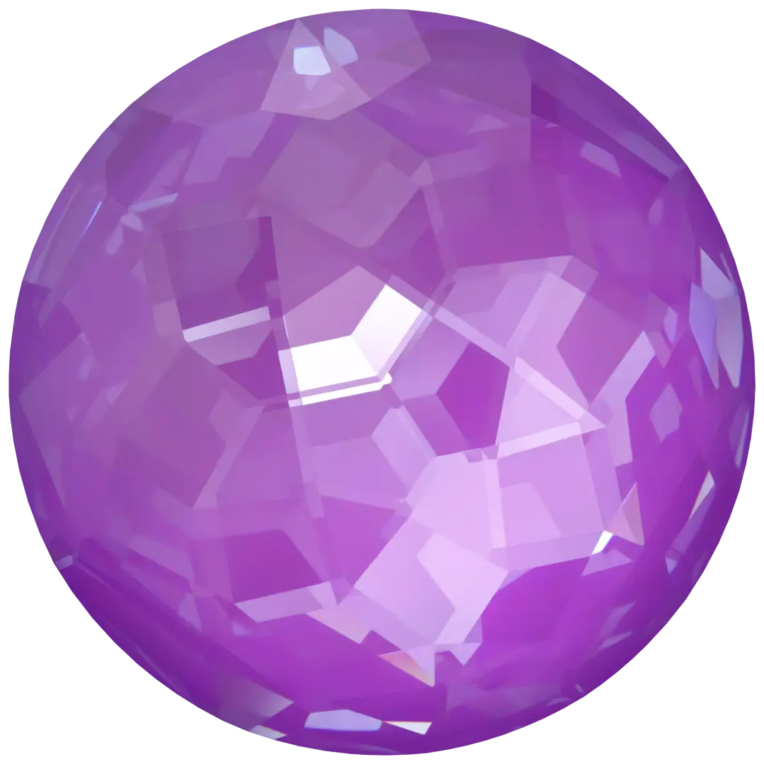Serinity Chatons Round Stones Thin (1383) Crystal Electric Violet Ignite UNFOILED - Bluestreak Crystals
