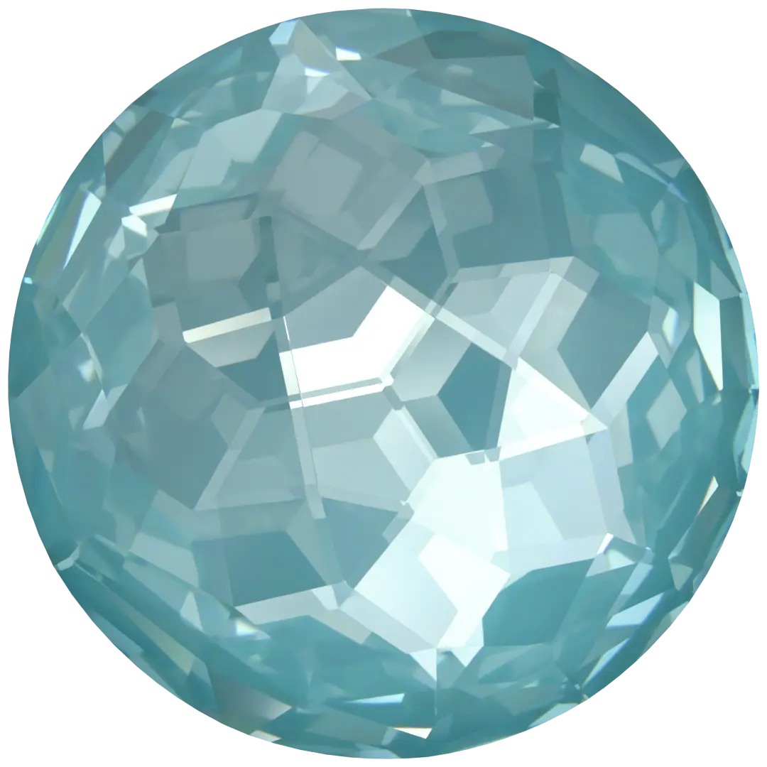Serinity Chatons Round Stones Thin (1383) Crystal Paradise Blue Lux - Bluestreak Crystals