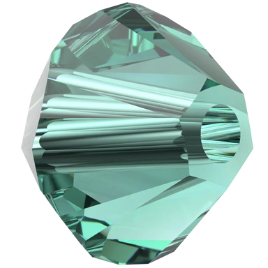 Serinity Crystal Beads Bicone (5328) Caribbean Green - Bluestreak Crystals