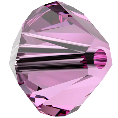 Serinity Crystal Beads Bicone (5328) Dark Rose - Bluestreak Crystals