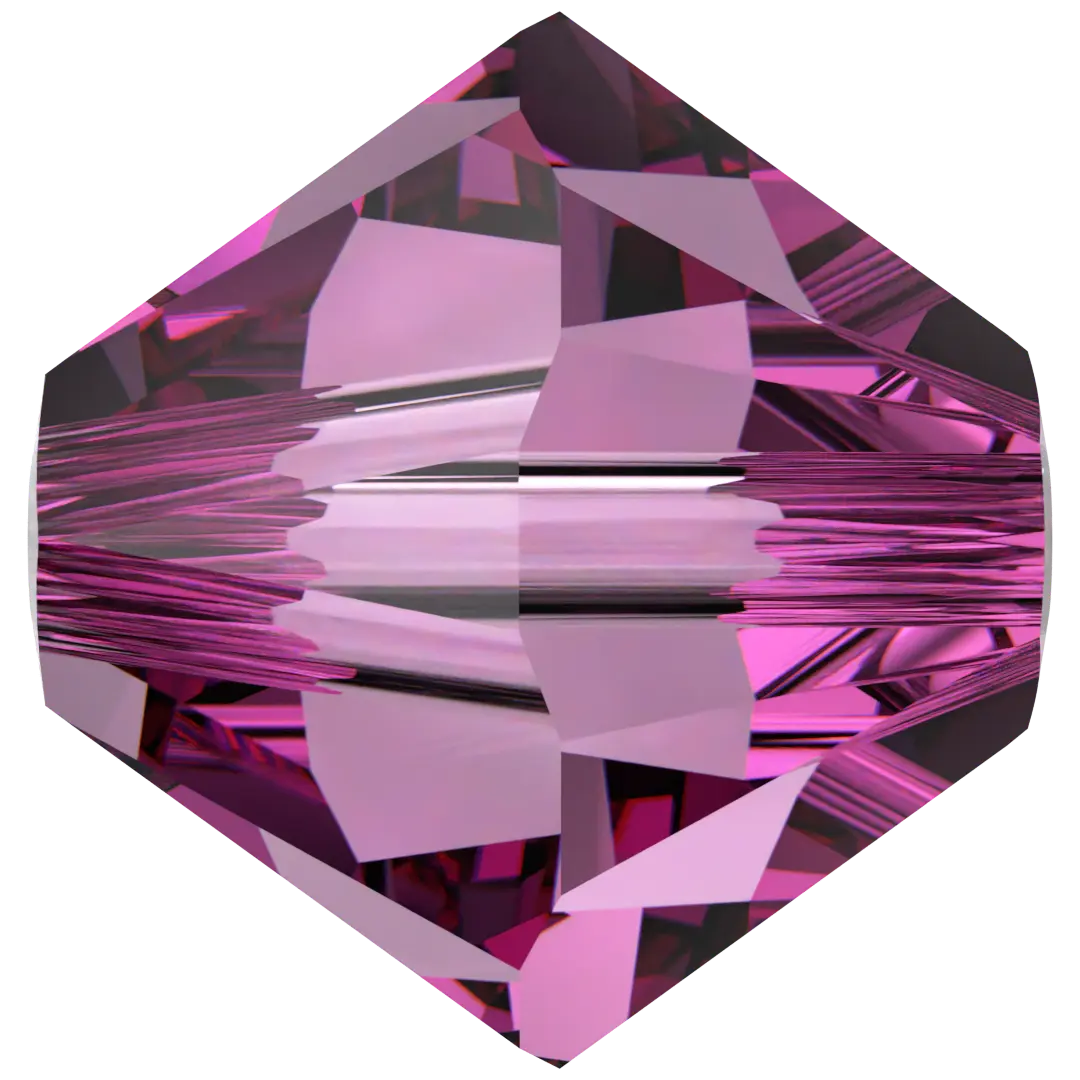 Serinity Crystal Beads Bicone (5328) Dark Rose - Bluestreak Crystals