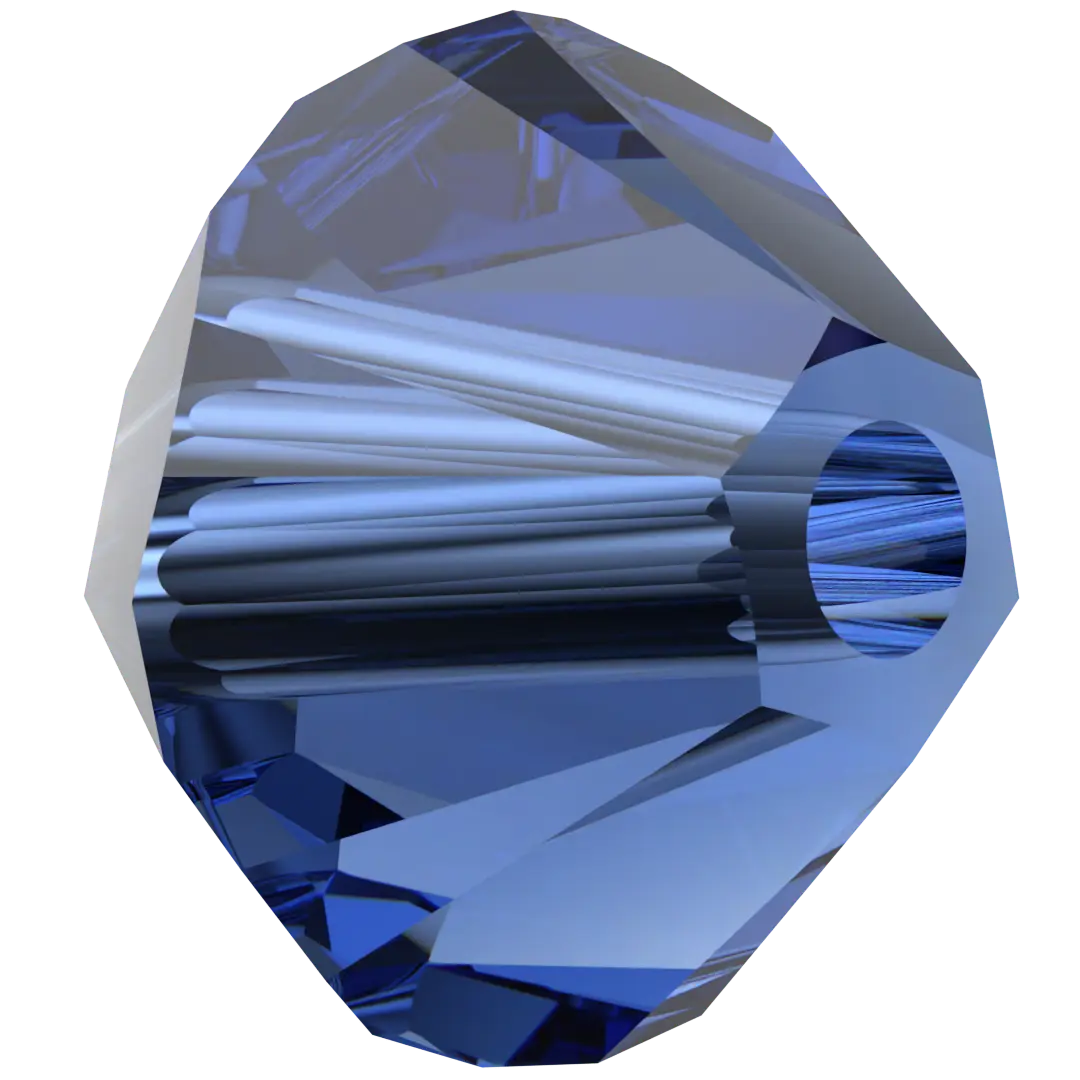Serinity Crystal Beads Bicone (5328) Dark Sapphire - Bluestreak Crystals