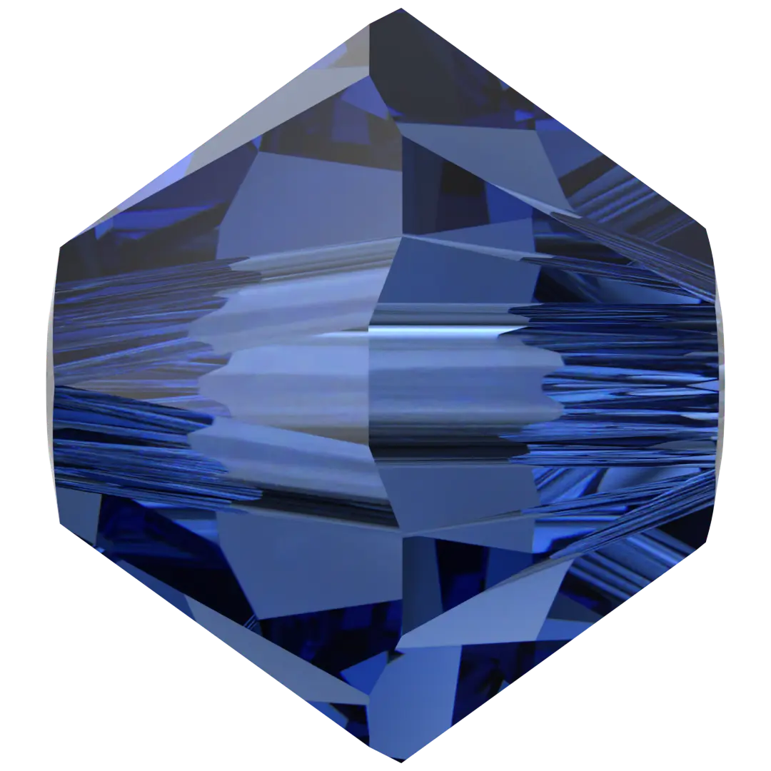 Serinity Crystal Beads Bicone (5328) Dark Sapphire - Bluestreak Crystals