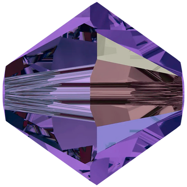 Serinity Crystal Beads Bicone (5328) Purple Velvet AB - Bluestreak Crystals