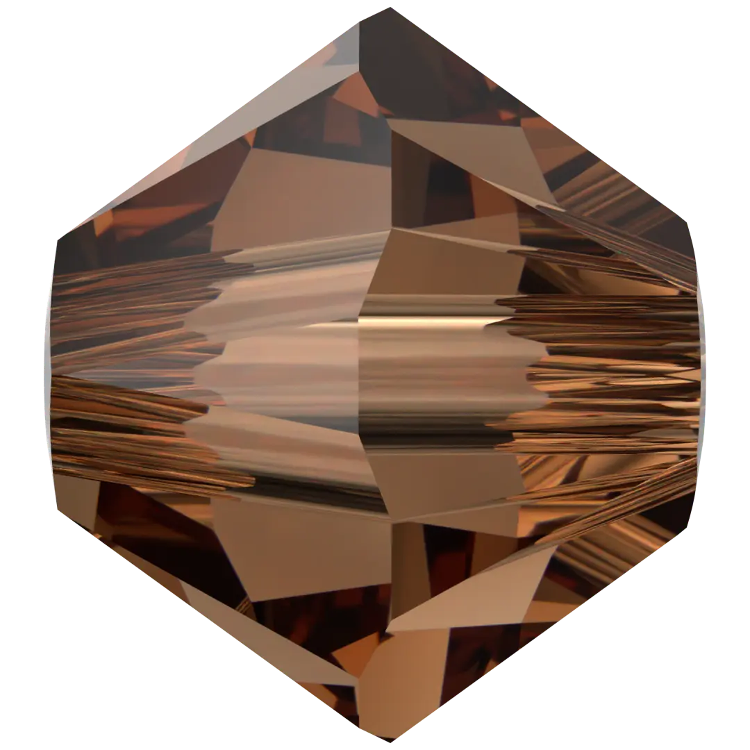 Serinity Crystal Beads Bicone (5328) Smoked Topaz - Bluestreak Crystals