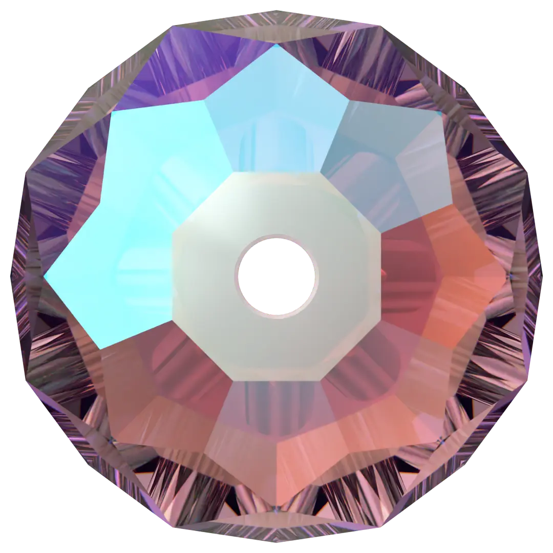 Serinity Crystal Beads Briolette (5040) Amethyst Shimmer 2X - Bluestreak Crystals