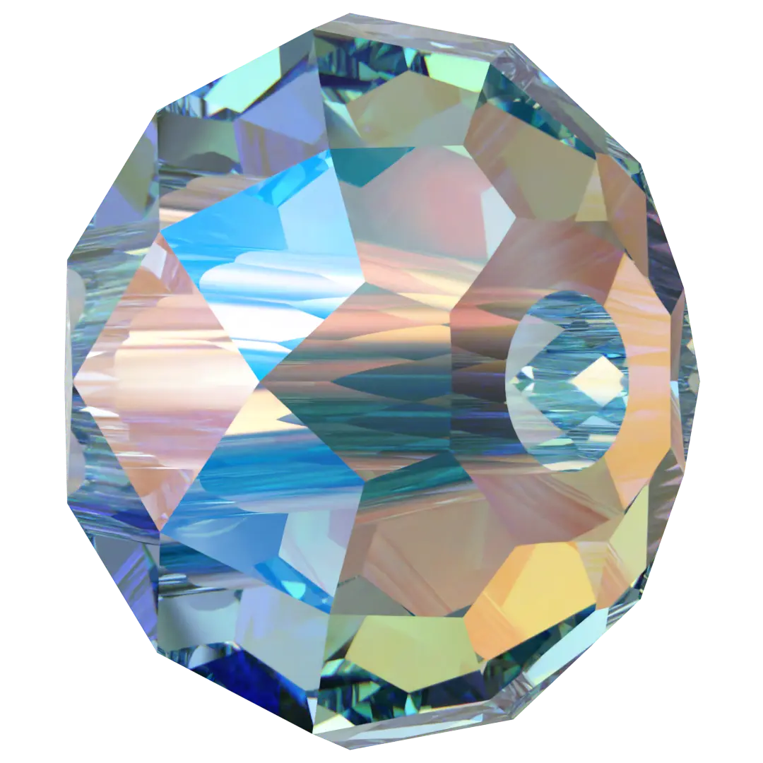 Serinity Crystal Beads Briolette (5040) Aquamarine Shimmer 2X - Bluestreak Crystals