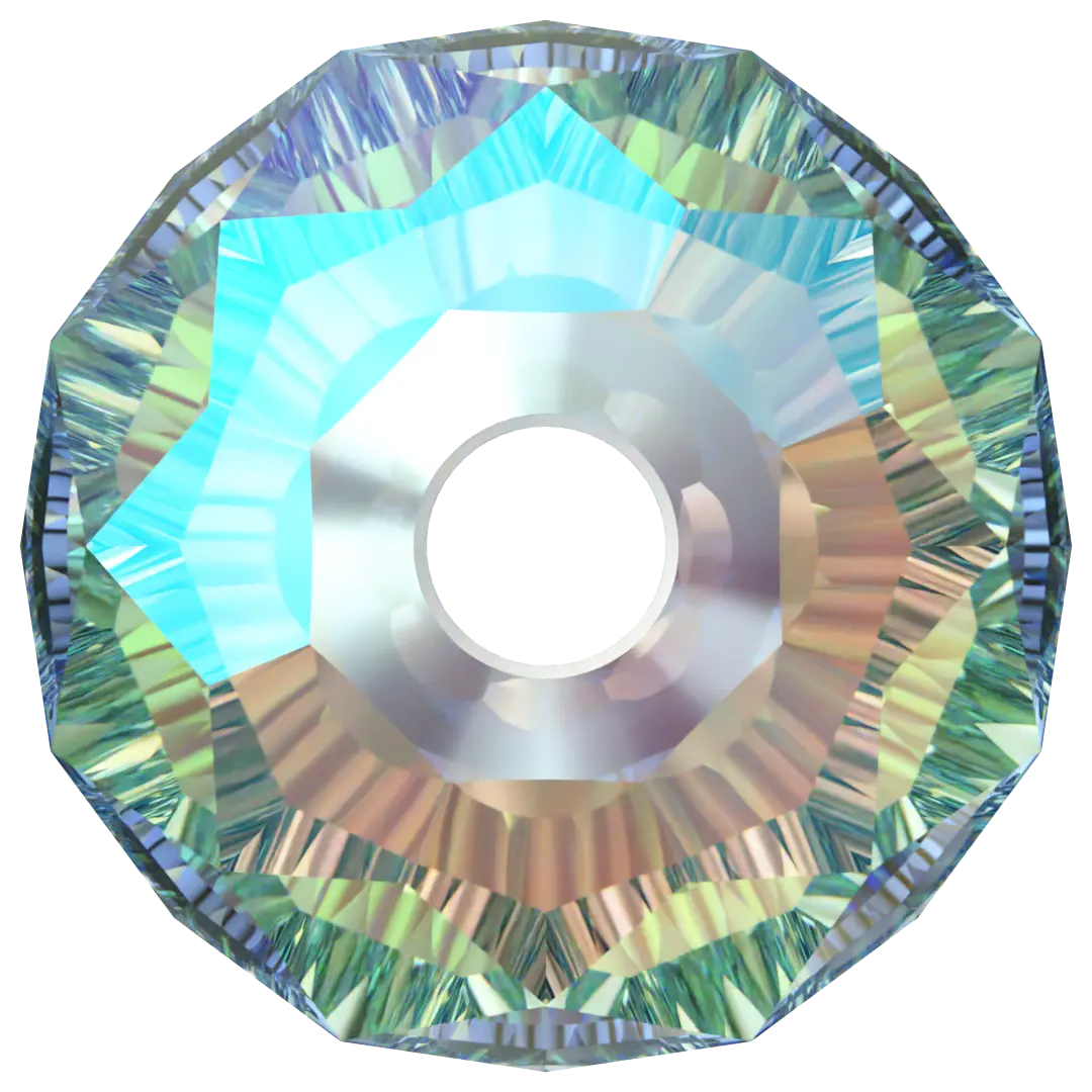 Serinity Crystal Beads Briolette (5040) Aquamarine Shimmer 2X - Bluestreak Crystals