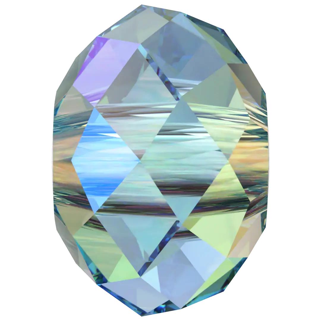 Serinity Crystal Beads Briolette (5040) Aquamarine Shimmer 2X - Bluestreak Crystals