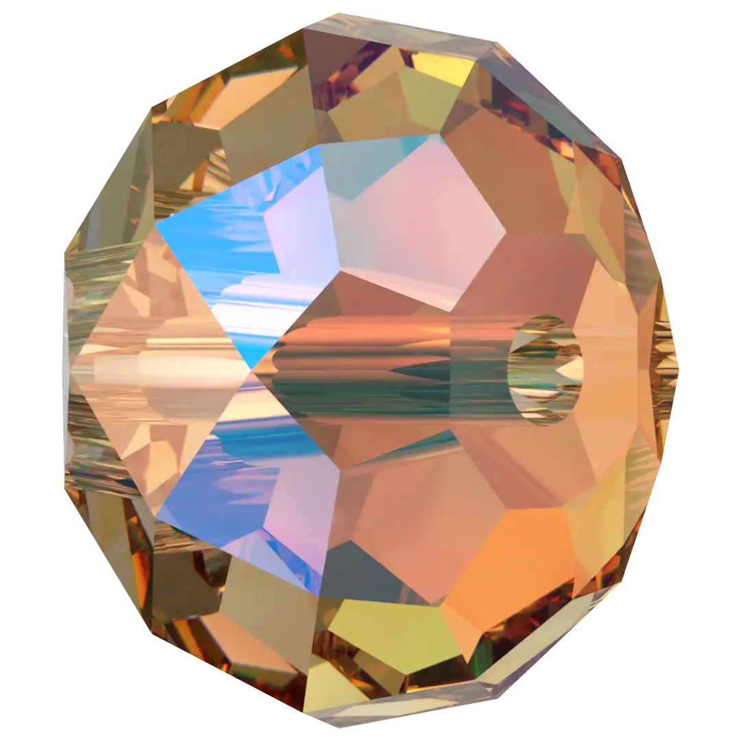 Serinity Crystal Beads Briolette (5040) Light Colorado Topaz Shimmer 2X - Bluestreak Crystals