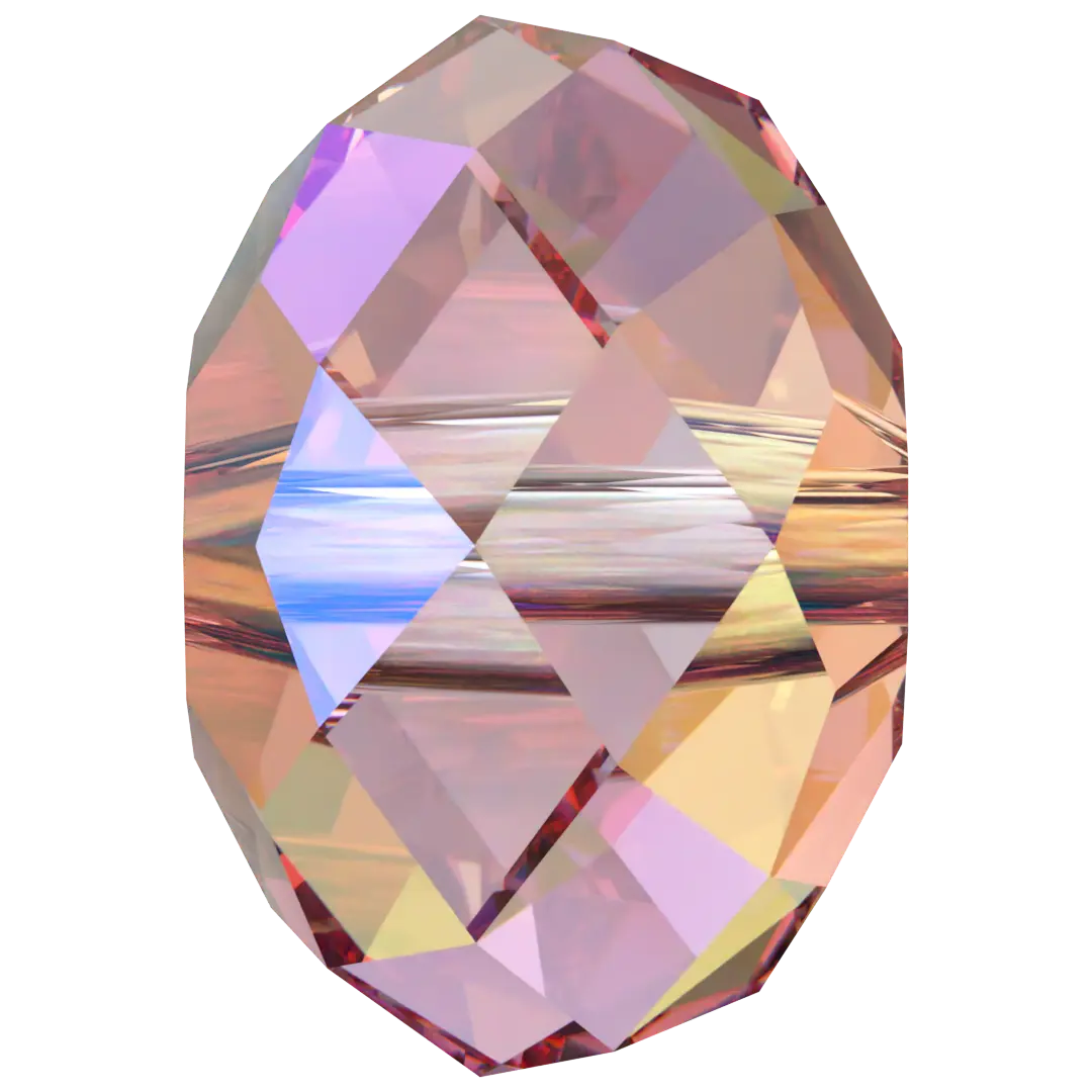 Serinity Crystal Beads Briolette (5040) Light Rose Shimmer 2X - Bluestreak Crystals