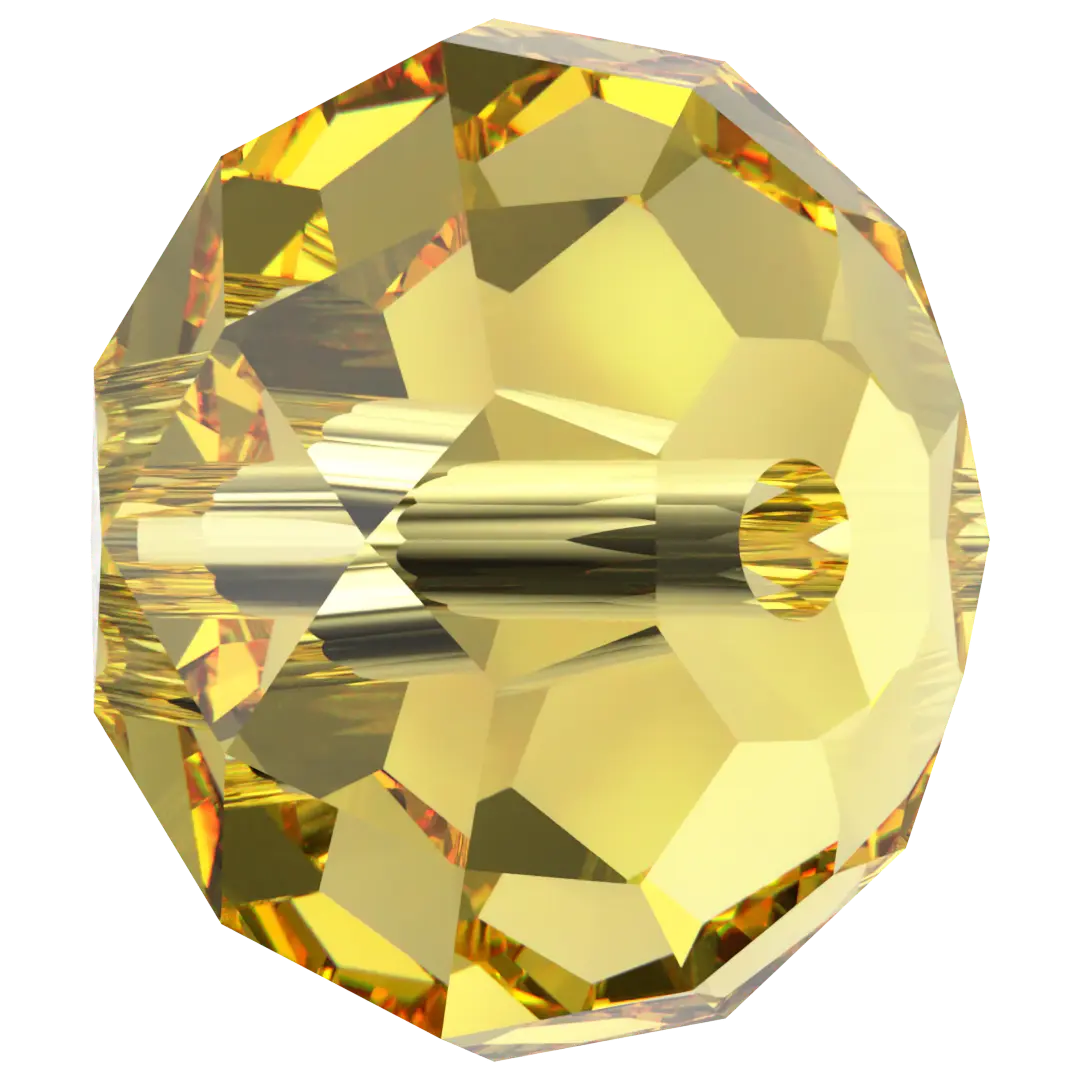 Serinity Crystal Beads Briolette (5040) Light Topaz - Bluestreak Crystals