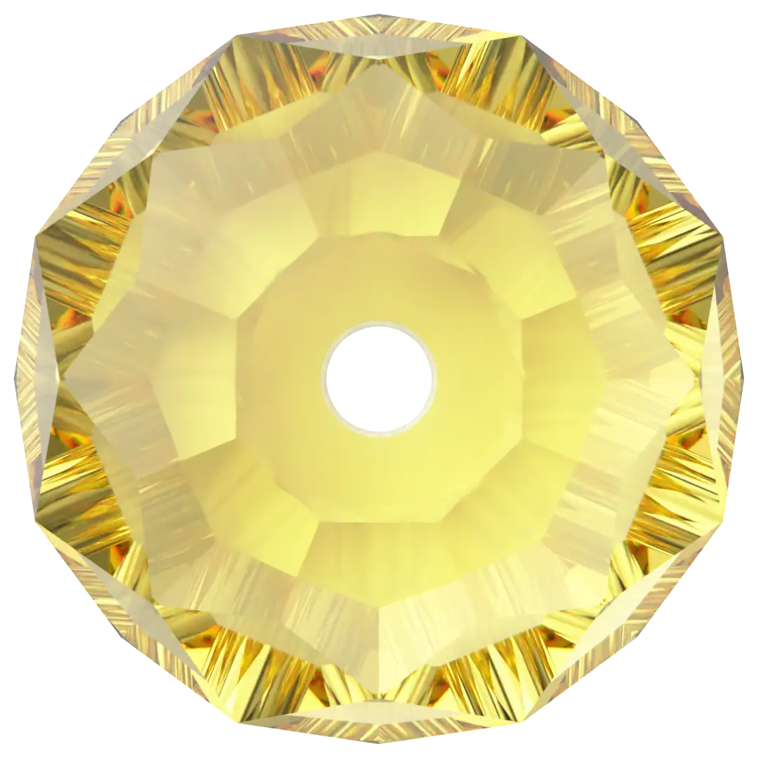 Serinity Crystal Beads Briolette (5040) Light Topaz - Bluestreak Crystals