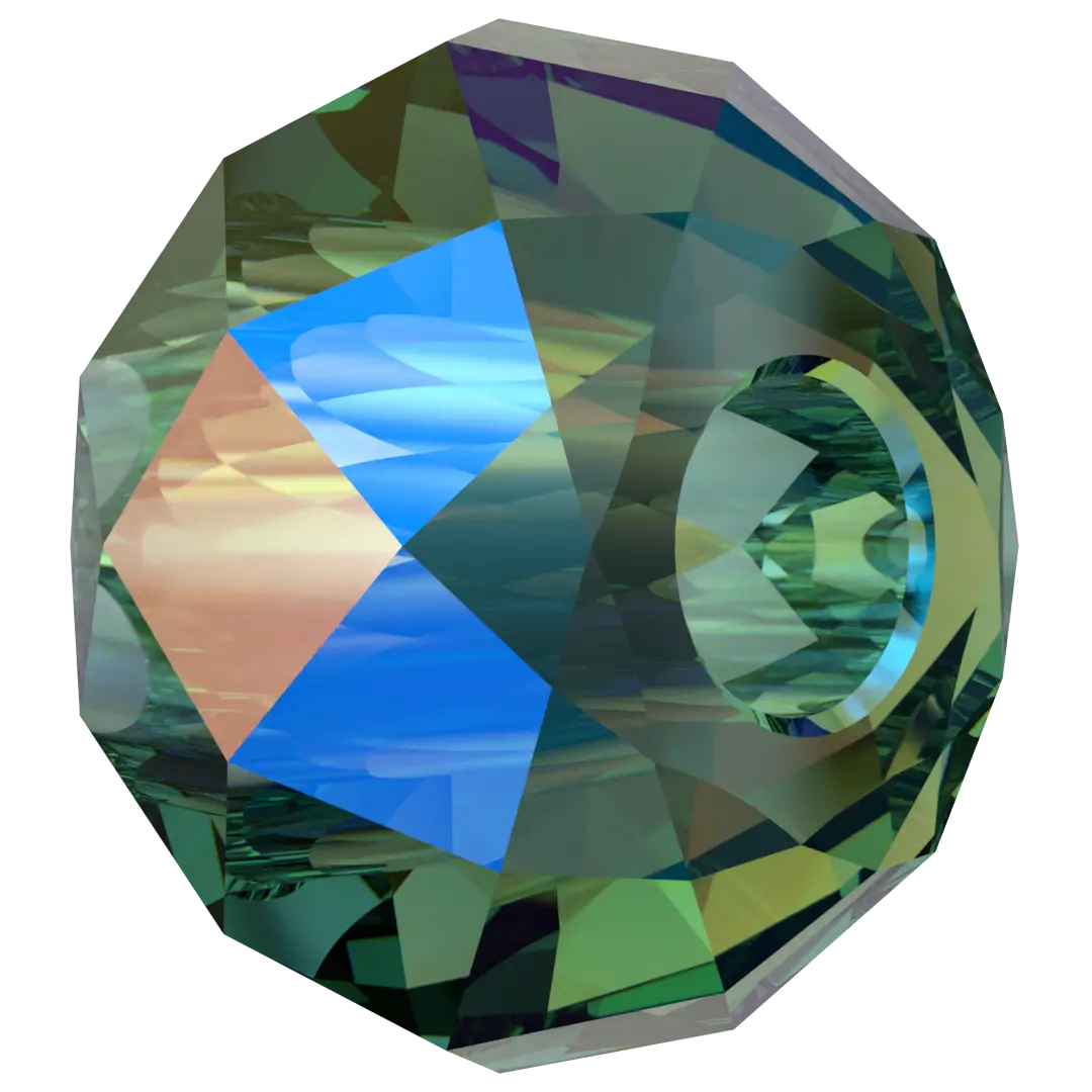 Serinity Crystal Beads Briolette XL Hole (5042) Emerald Shimmer 2X - Bluestreak Crystals