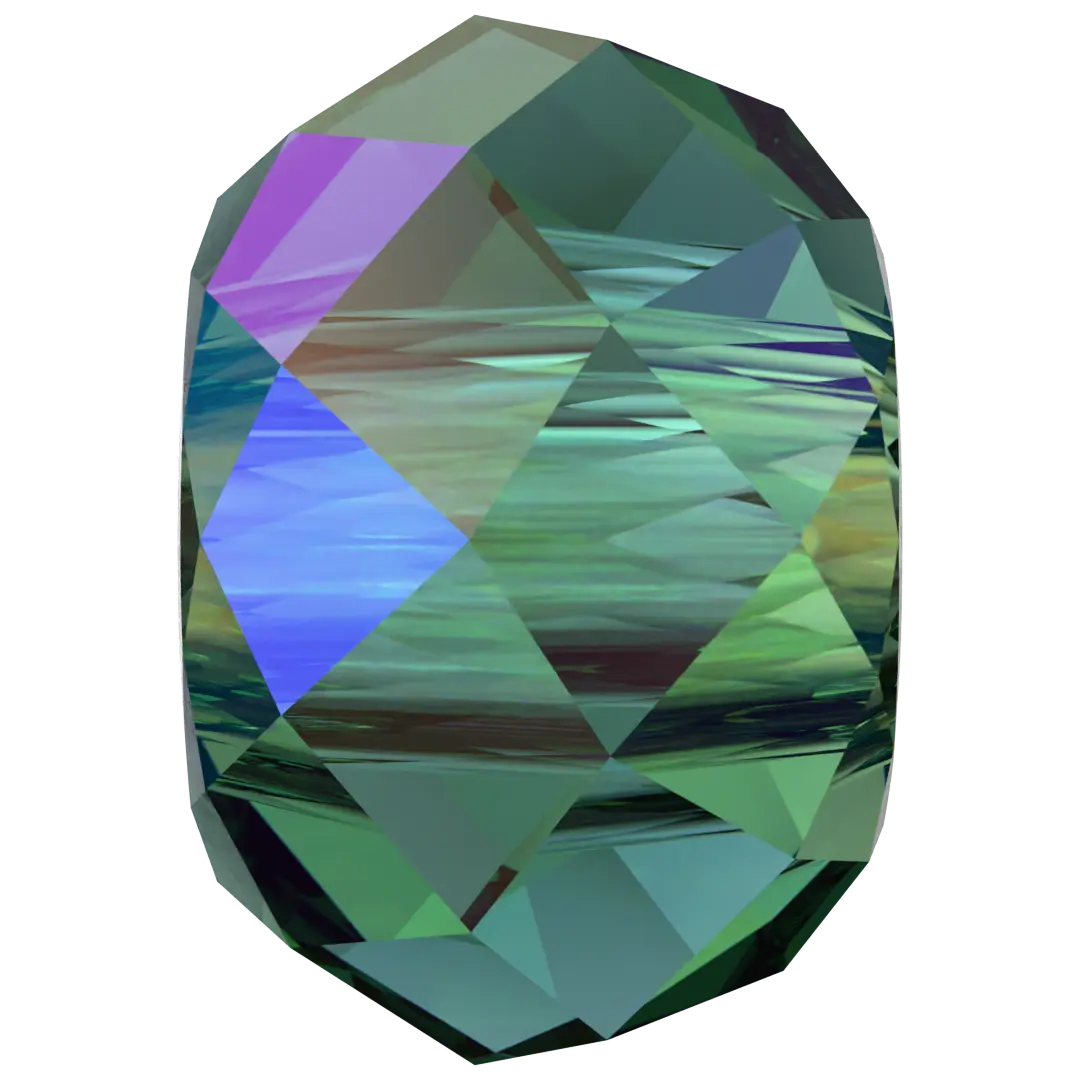 Serinity Crystal Beads Briolette XL Hole (5042) Emerald Shimmer 2X - Bluestreak Crystals
