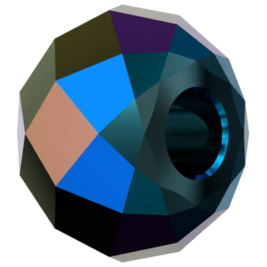 Serinity Crystal Beads Briolette XL Hole (5042) Jet Shimmer 2X - Bluestreak Crystals