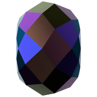 Serinity Crystal Beads Briolette XL Hole (5042) Jet Shimmer 2X - Bluestreak Crystals