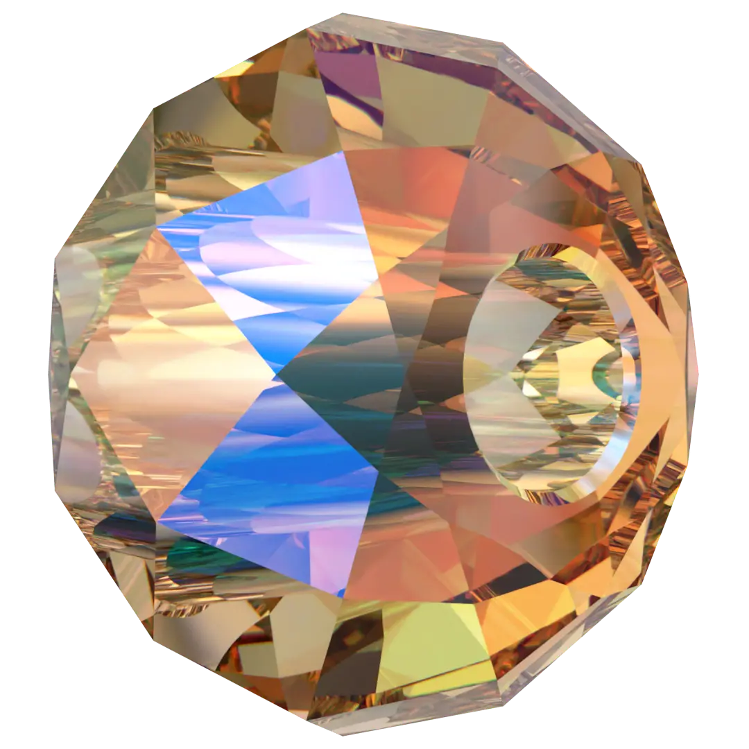 Serinity Crystal Beads Briolette XL Hole (5042) Light Colorado Topaz Shimmer 2X - Bluestreak Crystals