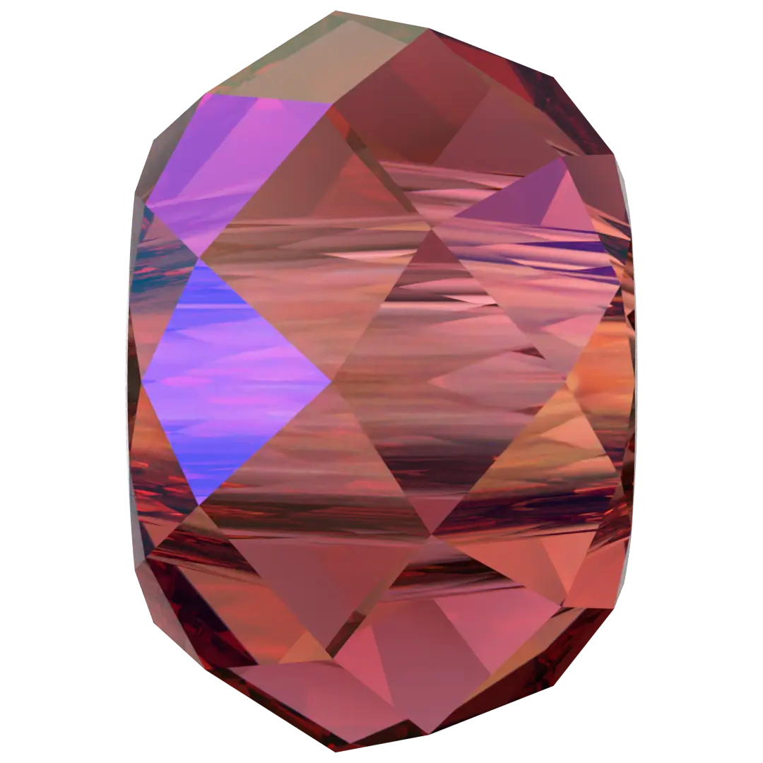Serinity Crystal Beads Briolette XL Hole (5042) Scarlet Shimmer 2X - Bluestreak Crystals