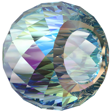 Serinity Crystal Beads Briolette XXL Hole (5043) Aquamarine Shimmer 2X - Bluestreak Crystals