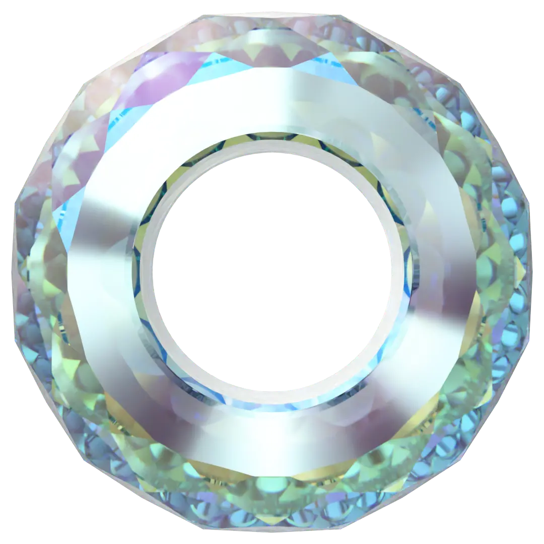 Serinity Crystal Beads Briolette XXL Hole (5043) Aquamarine Shimmer 2X - Bluestreak Crystals