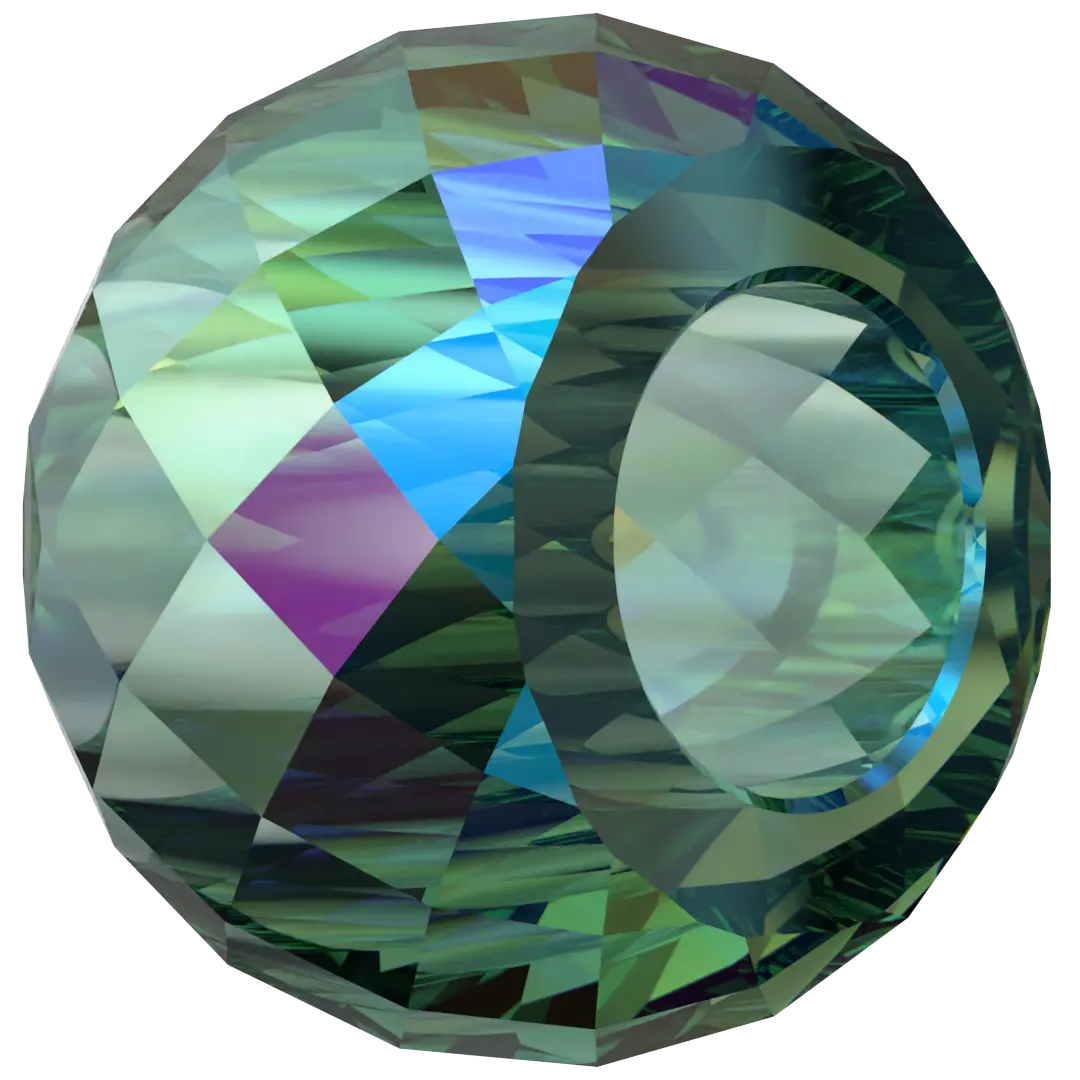 Serinity Crystal Beads Briolette XXL Hole (5043) Emerald Shimmer 2X - Bluestreak Crystals