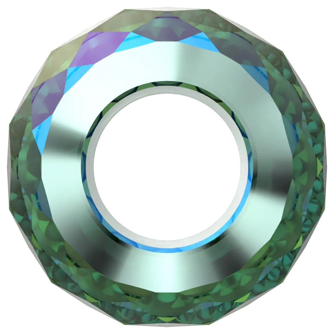 Serinity Crystal Beads Briolette XXL Hole (5043) Emerald Shimmer 2X - Bluestreak Crystals