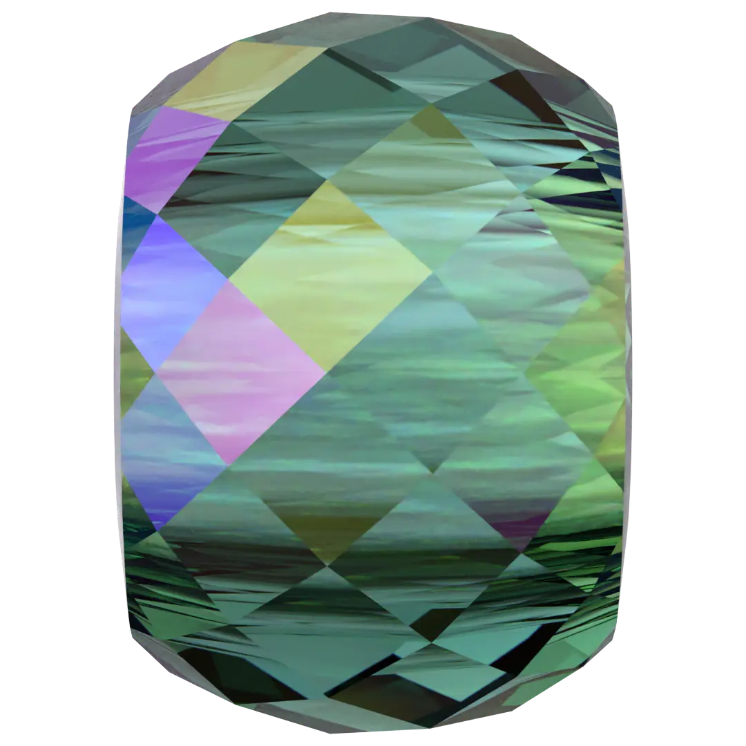 Serinity Crystal Beads Briolette XXL Hole (5043) Emerald Shimmer 2X - Bluestreak Crystals