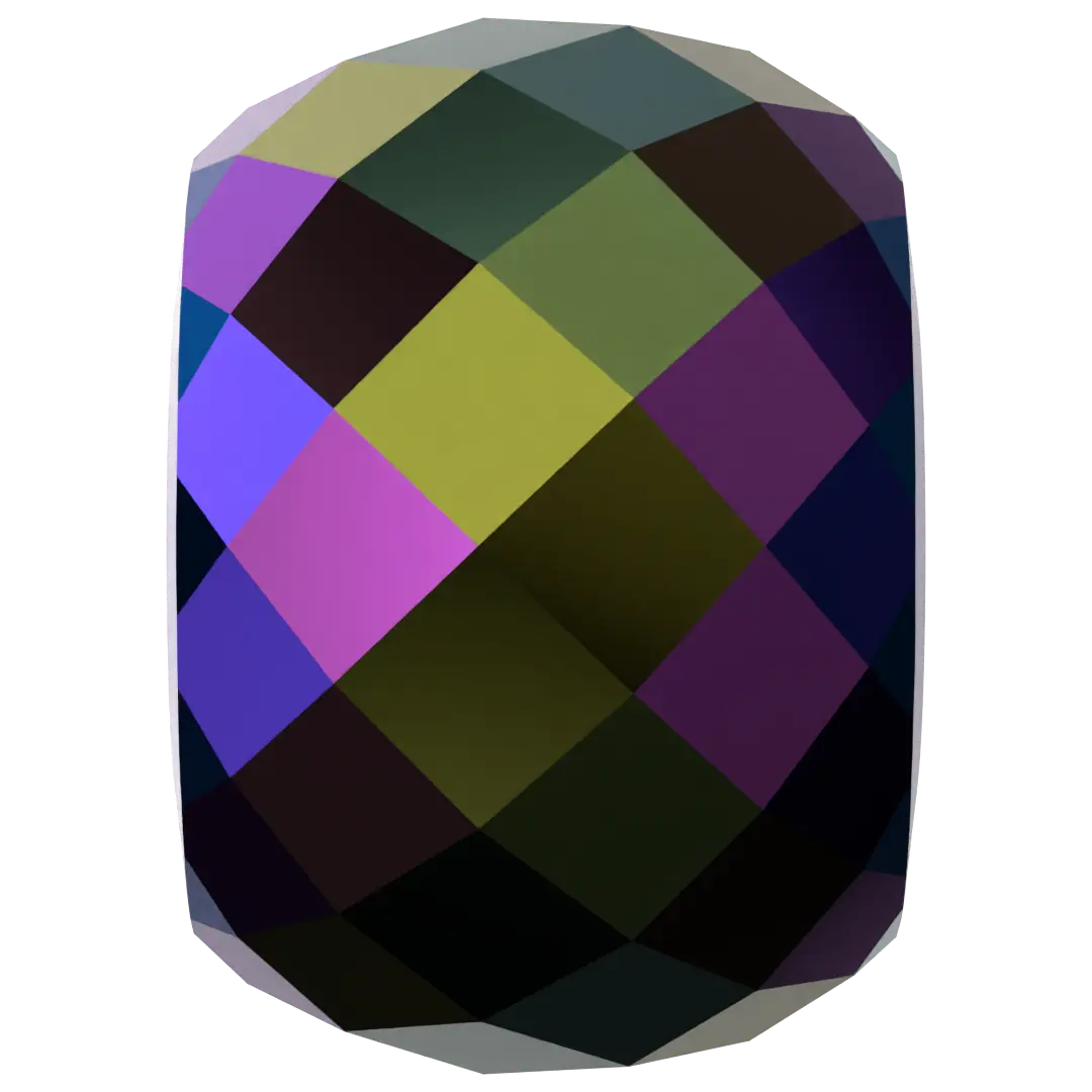 Serinity Crystal Beads Briolette XXL Hole (5043) Jet Shimmer 2X - Bluestreak Crystals