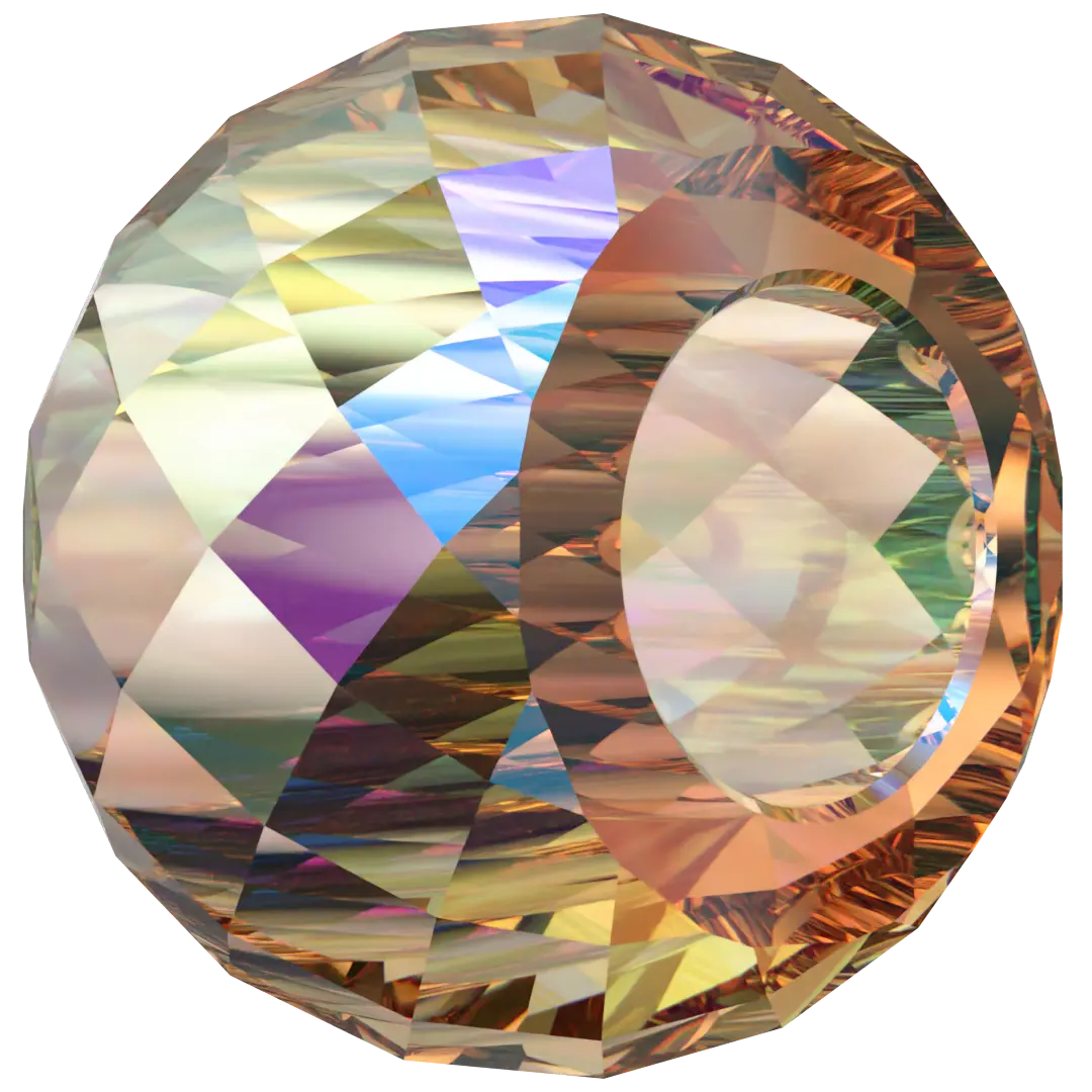 Serinity Crystal Beads Briolette XXL Hole (5043) Light Colorado Topaz Shimmer 2X - Bluestreak Crystals