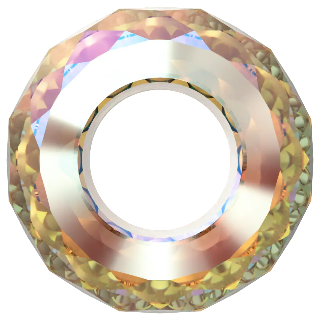 Serinity Crystal Beads Briolette XXL Hole (5043) Light Colorado Topaz Shimmer 2X - Bluestreak Crystals