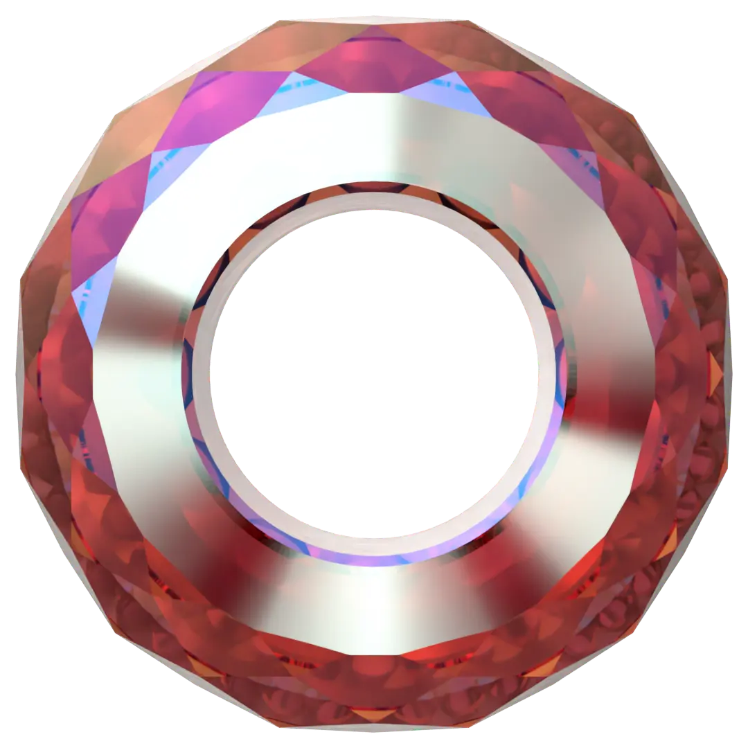 Serinity Crystal Beads Briolette XXL Hole (5043) Scarlet Shimmer 2X - Bluestreak Crystals