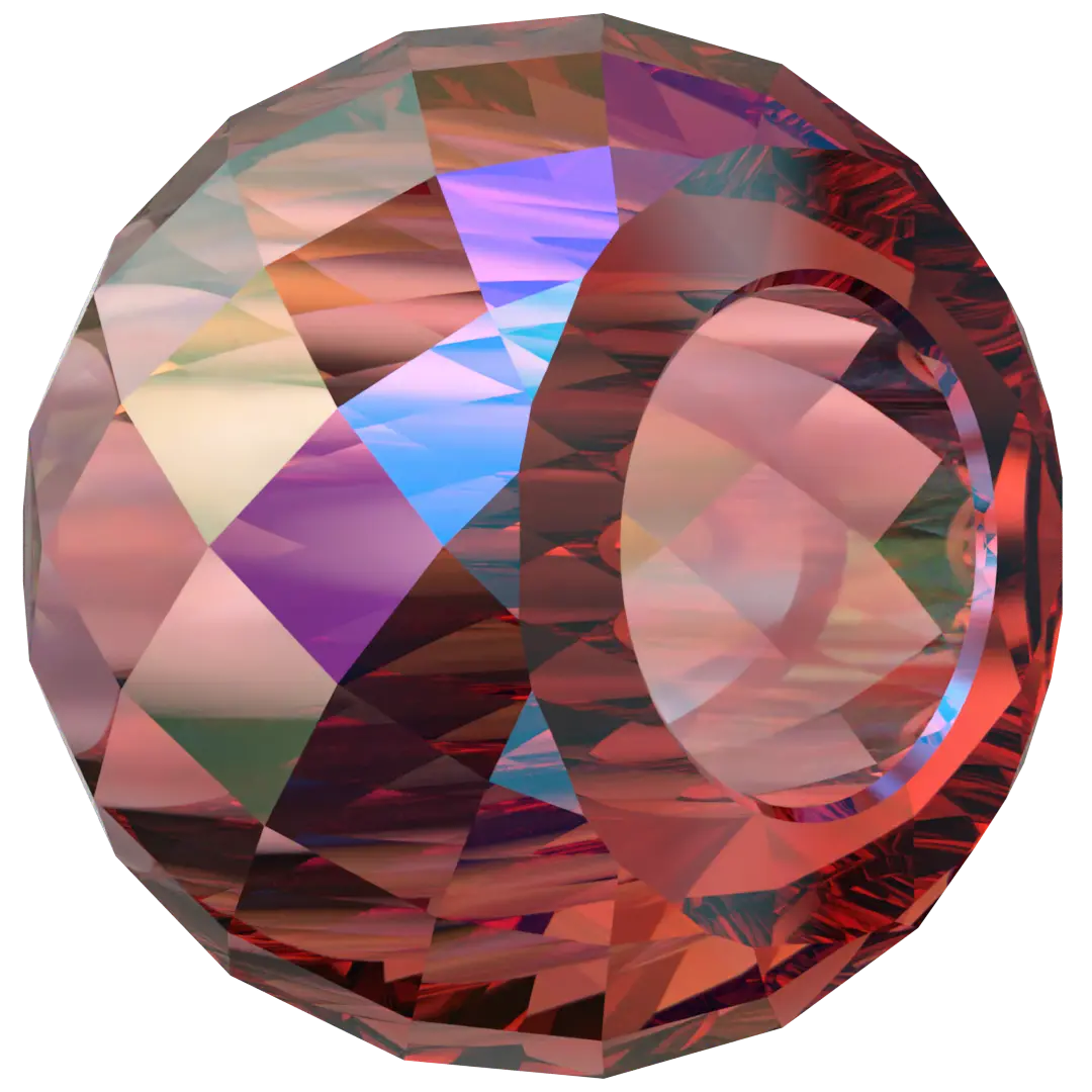 Serinity Crystal Beads Briolette XXL Hole (5043) Scarlet Shimmer 2X - Bluestreak Crystals