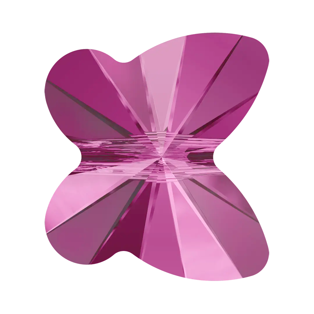 Serinity Crystal Beads Butterfly (5754) Fuchsia - Bluestreak Crystals
