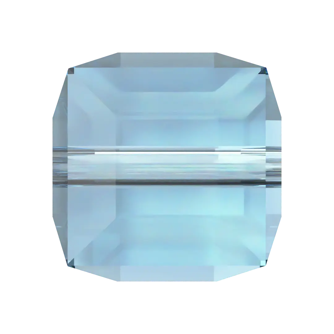 Serinity Crystal Beads Cube (5601) Aquamarine - Bluestreak Crystals
