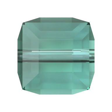 Serinity Crystal Beads Cube (5601) Caribbean Green - Bluestreak Crystals