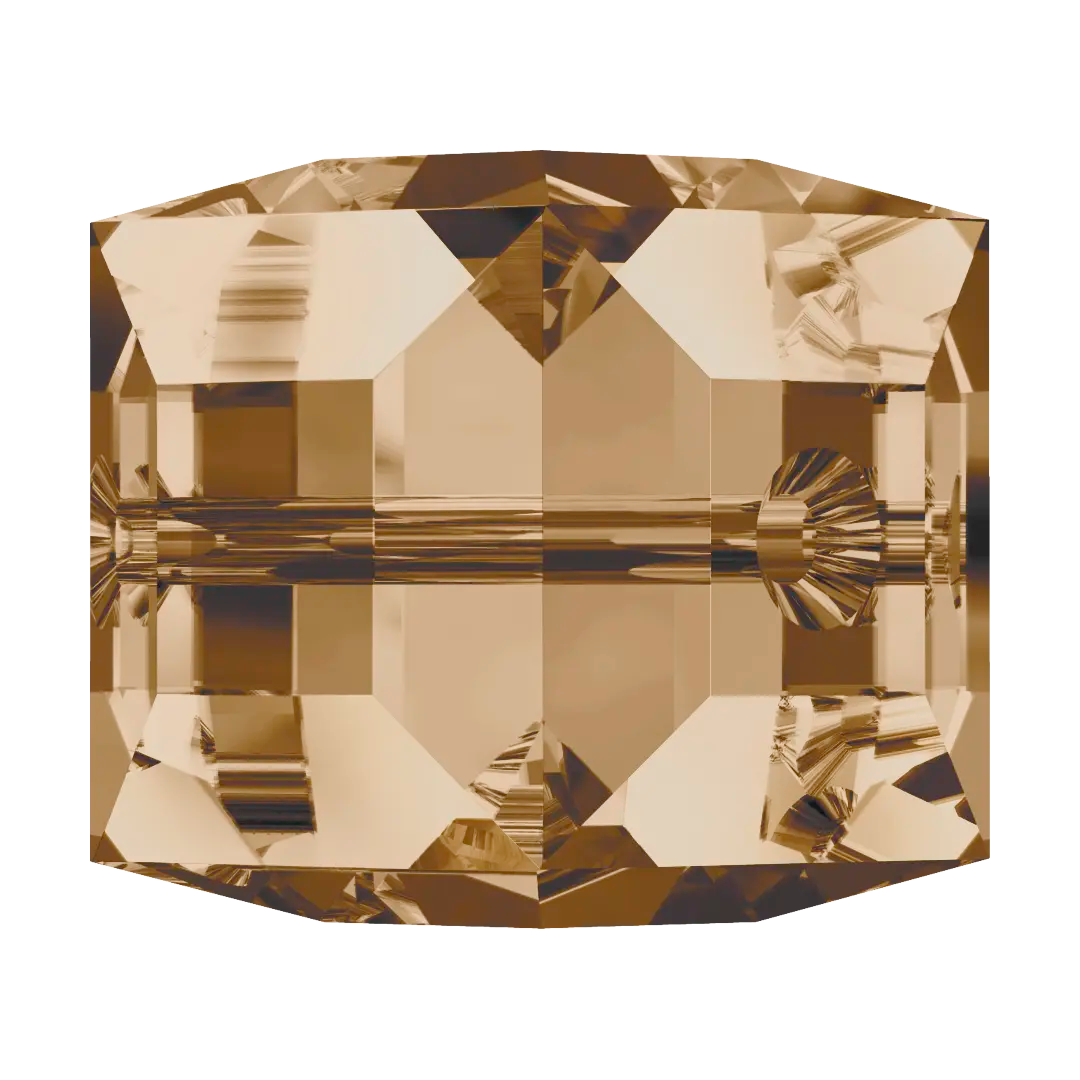 Serinity Crystal Beads Cube (5601) Crystal Golden Shadow B - Bluestreak Crystals