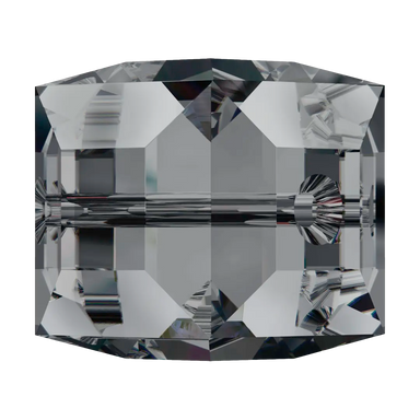 Serinity Crystal Beads Cube (5601) Crystal Silver Night B - Bluestreak Crystals
