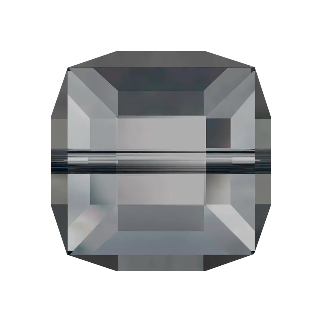 Serinity Crystal Beads Cube (5601) Crystal Silver Night B - Bluestreak Crystals