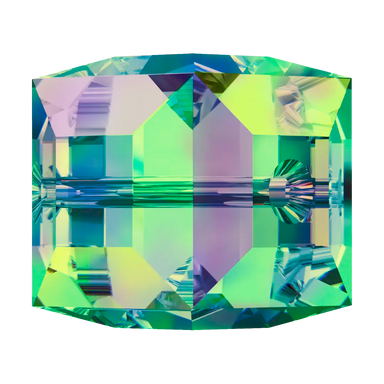 Serinity Crystal Beads Cube (5601) Crystal Vitrail Medium B - Bluestreak Crystals